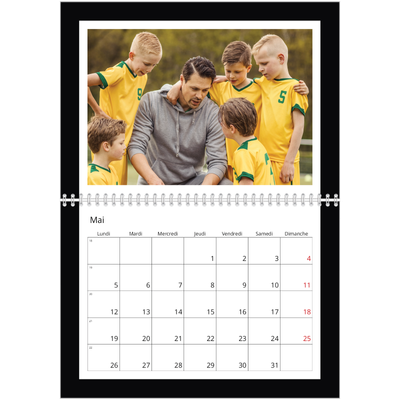 Calendrier photo A4 double (30 x 40 cm) — Cadre noir [couverture]