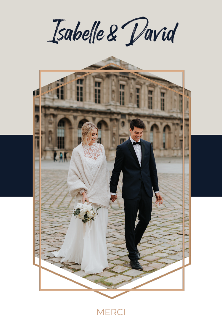 Carte de remerciement — Graphique élégant