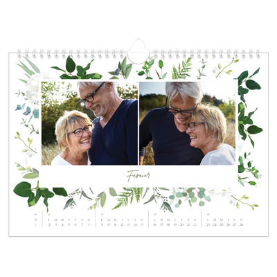 Calendrier photo A4 — Fleurs traditionelles [Février]