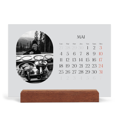 Calendrier de bureau support bois - paysage   — Sur la route [couverture]