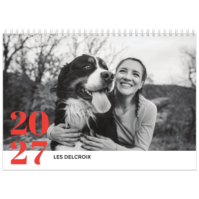 Calendrier photo A4 double (30 x 40 cm) — Une année audacieuse [couverture]
