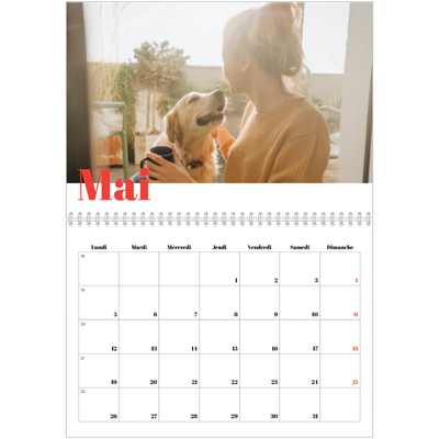 Calendrier photo A4 double (30 x 40 cm) — Une année audacieuse [couverture]