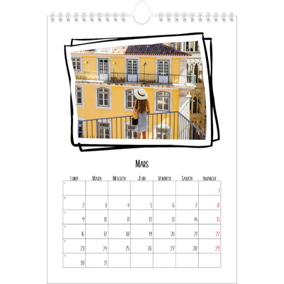 Calendrier photo A4 (20 x 30 cm) — Instants d'album photo [Mars]
