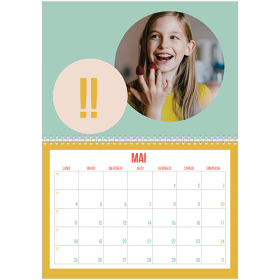 Calendrier photo A4 double (30 x 40 cm) — Fun et moderne [couverture]