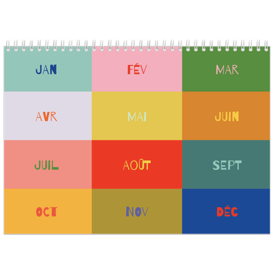 Calendrier photo A4 double (30 x 40 cm) — Tout en couleurs [couverture]