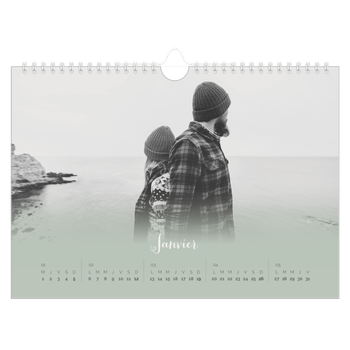 Calendrier photo A4 — Fondu argile