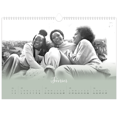 Calendrier photo A3 — Fondu argile [Février]