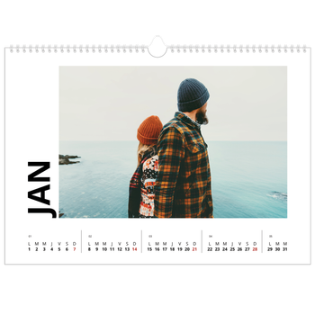 Calendrier photo A3 — Espace blanc