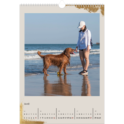 A3 Calendrier annuel — Classic Gold [Avril]
