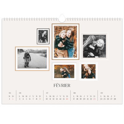 Calendrier photo A3 — Galerie de mur photo [Février]
