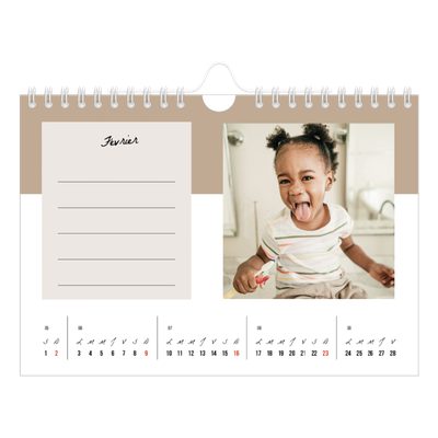 Calendrier photo A5 — Agenda 'To Do' list [Février]