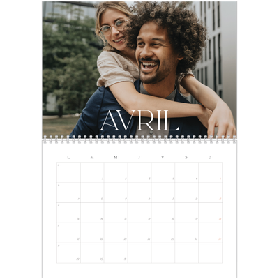 Calendrier photo A4 double (30 x 40 cm) — Plus grand que la vie [Avril]