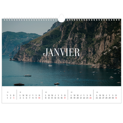 Calendrier photo A3 — Évasion sans fin [Janvier]