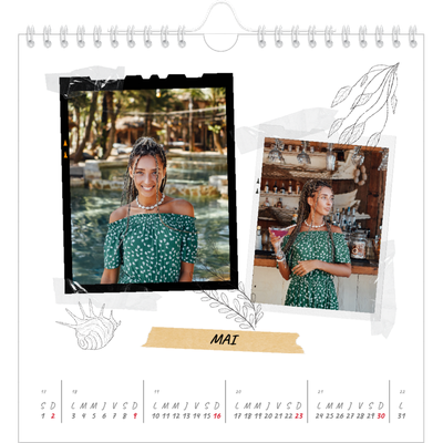 Calendriers annuels carré — Esprit scrapbook [Mai]