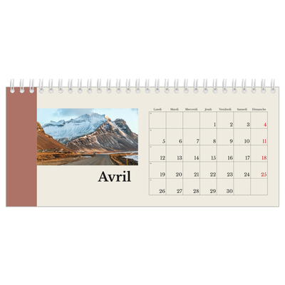 Calendrier de bureau — Vues du monde [Avril]