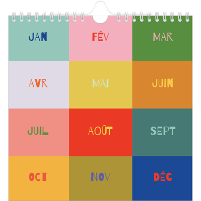 Calendriers annuels carré — Tout en couleurs [couverture]
