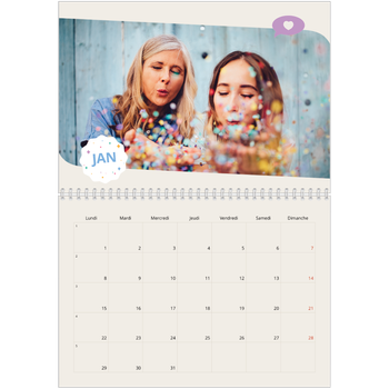 Calendrier photo A4 double — Un anniversaire iconique