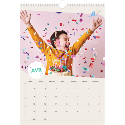 A3 Calendrier annuel — Un anniversaire iconique [Avril]
