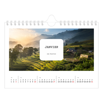 Calendrier photo A5 — Toute l'histoire [Janvier]