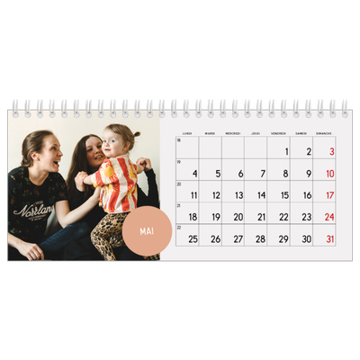 Calendrier de bureau — Gommettes photo [couverture]