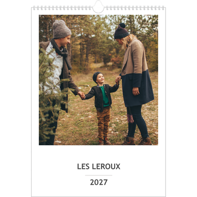 Calendrier familial A3 — Agenda simple - Famille de 5 [couverture]