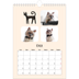 Calendrier photo A4 (20 x 30 cm) — Pattes de chat et gribouillis [Février]