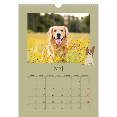 A3 Calendrier annuel — Chiot joueur [couverture]