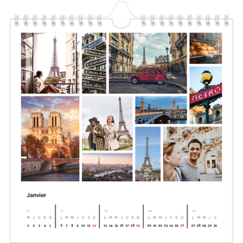 Calendrier photo carré — Diaporama asymétrique