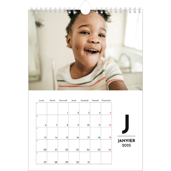 Calendrier photo A4 — Projecteur sur les lettres