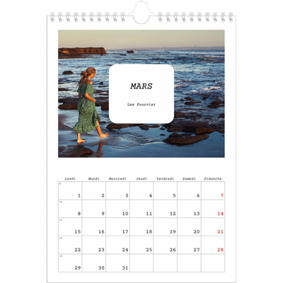 Calendrier photo A4 (20 x 30 cm) — Toute l'histoire [Mars]