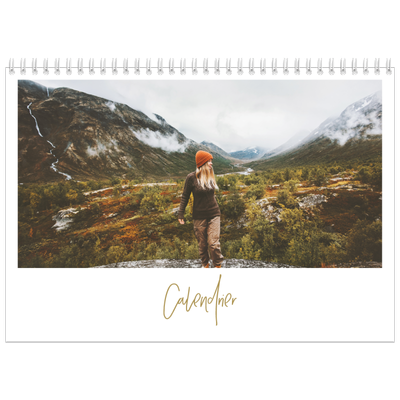 Calendrier photo A4 double (30 x 40 cm) — Manuscrit [couverture]