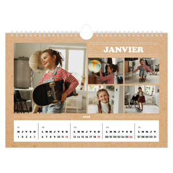 Calendrier photo A4 — Chronique de l'année