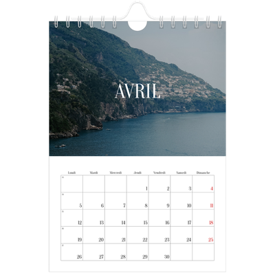 Calendrier photo A5 — Évasion sans fin [Avril]
