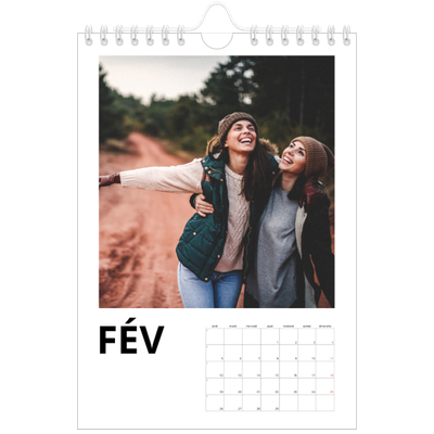 Calendrier photo A5 — Espace blanc [Février]