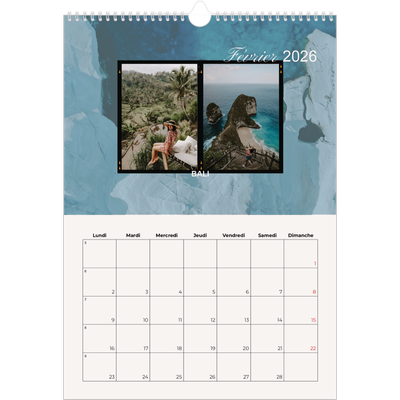 A3 Calendrier annuel — Envie d'aventures [Février]