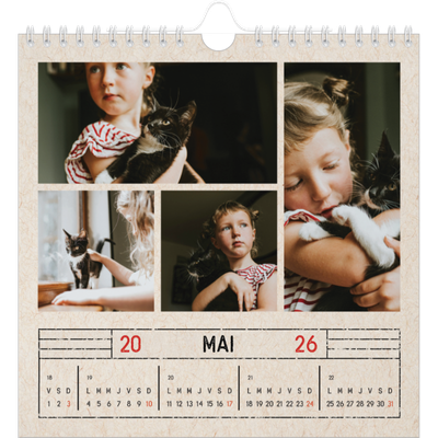 Calendriers annuels carré — Craft effet tampon [couverture]