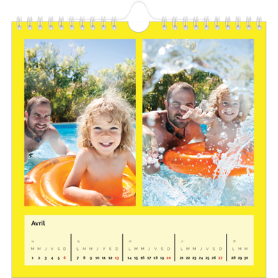 Calendriers annuels carré — Panel de couleur [Avril]