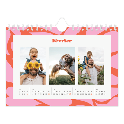 Calendrier photo A5 — Jeu de motifs [Février]
