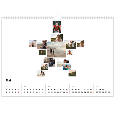 Calendrier photo A3 — Formes et collage [couverture]