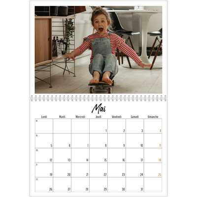 Calendrier photo A4 double (30 x 40 cm) — Journal Intime [couverture]