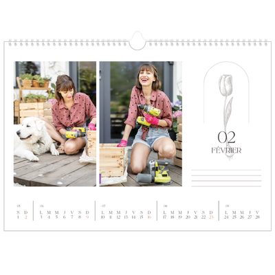 Calendrier photo A3 — Simplement botanique [Février]