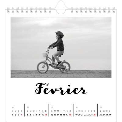 Calendriers annuels carré — Fait Main [Février]