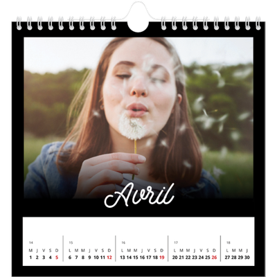 Calendriers annuels carré — Diapositive [Avril]