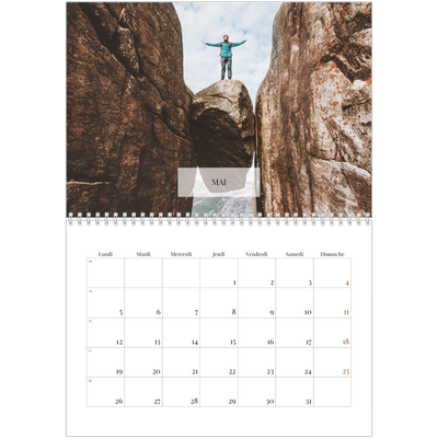 Calendrier photo A4 double (30 x 40 cm) — Superposition discrète [couverture]