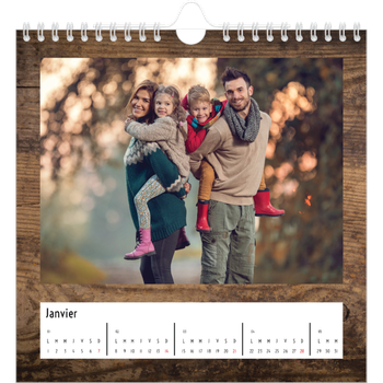 Calendrier photo carré — Rustique