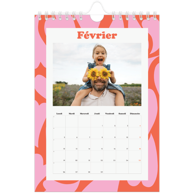 Calendrier photo A5 — Jeu de motifs [Février]