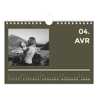 Calendrier photo A5 — Contemporain audacieux [Avril]