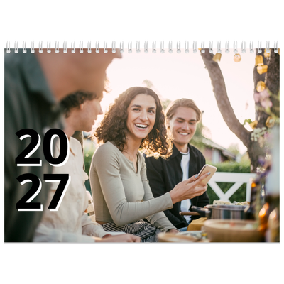 Calendrier photo A4 double (30 x 40 cm) — Jolie lettre [couverture]