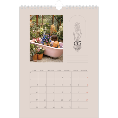 Calendrier photo A4 (20 x 30 cm) — Simplement botanique [couverture]
