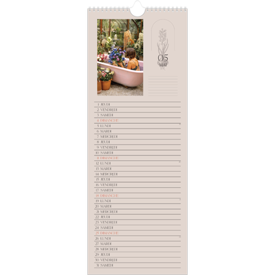 Calendrier mural long  — Simplement botanique [couverture]